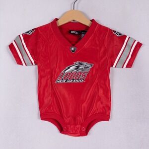 Starter New Mexico Lobos Jersey Bodysuit Baby 12M Red Sporty Gameday Fan Wear
